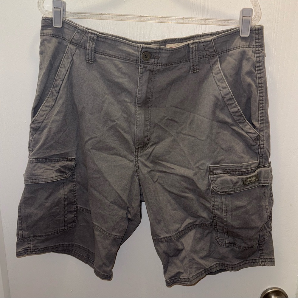 Wrangler Men's Cargo Shorts Gray Size 36 Relaxed Fit